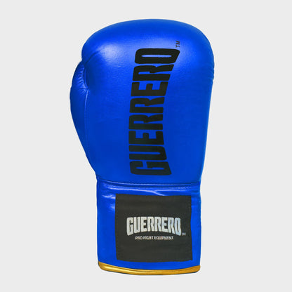 Guerrero™ Titan Lace Genuine Leather Boxing Gloves in Blue