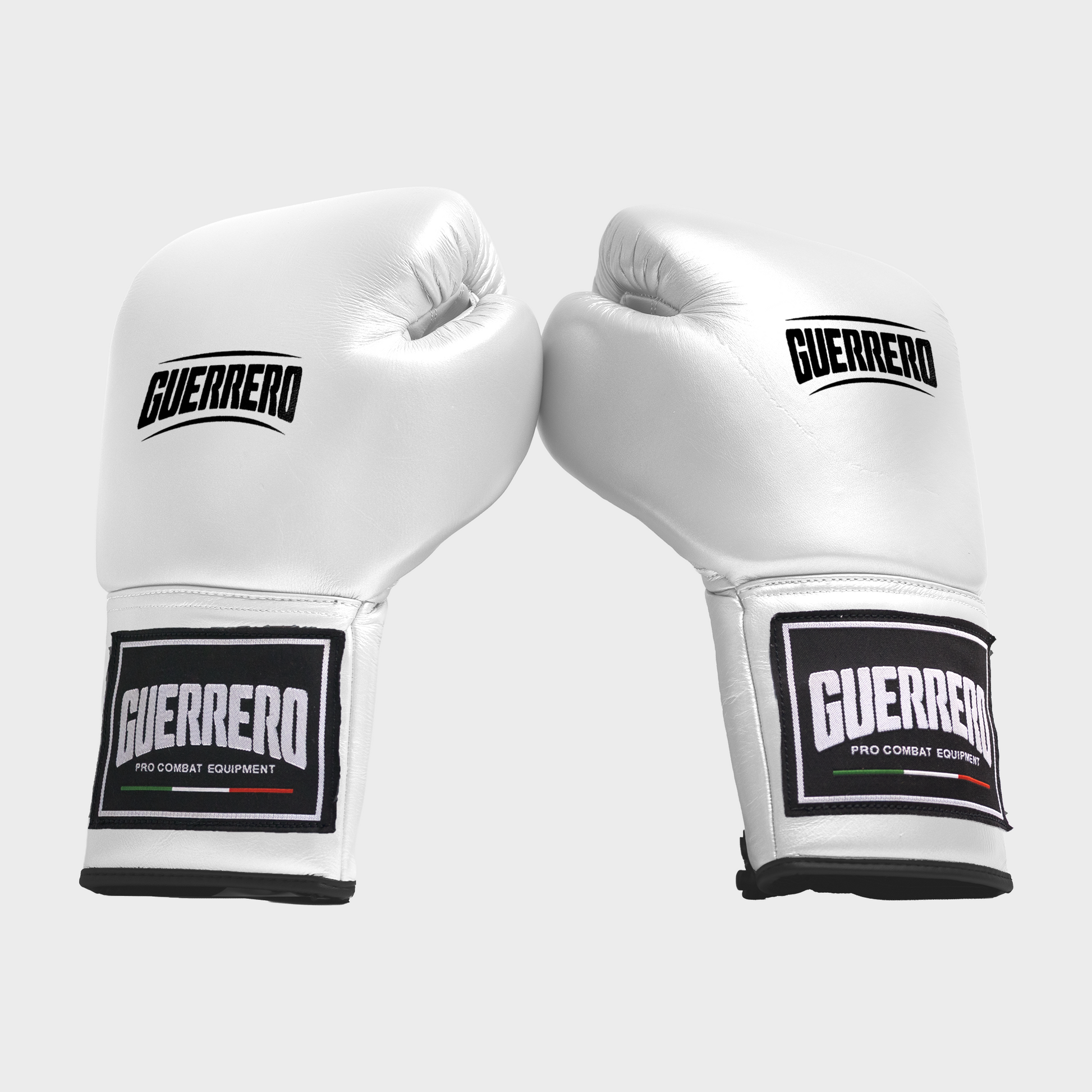 Guantoni da Boxe Elite Guard Bianchi In Vera Pelle | Guerrero™