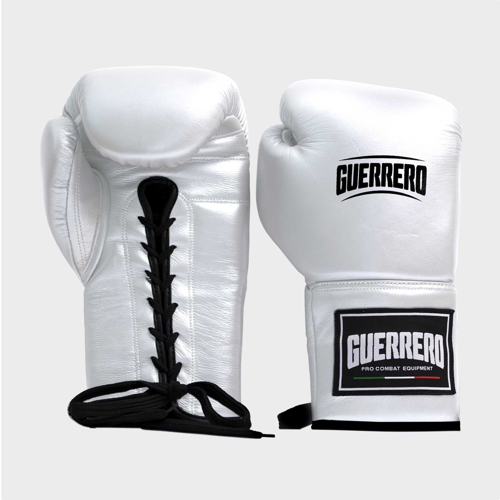 Guantoni da Boxe Elite Guard Bianchi In Vera Pelle | Guerrero™